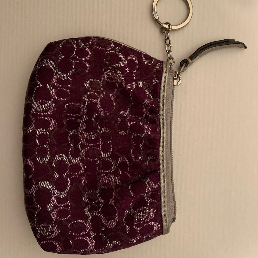 Purple Coach Coin Purse